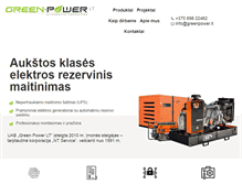 Tablet Screenshot of greenpower.lt